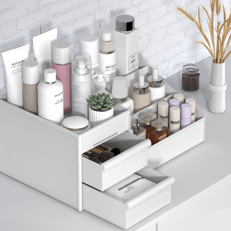 Large Capacity Makeup Storage Box for Bedroom Living Room Bathroom Desktop