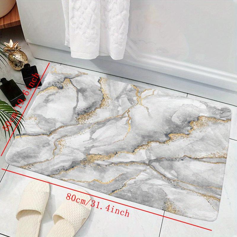 Marble Memory Foam Non-slip Bath Rug Absorbent Bathroom Floor Mat