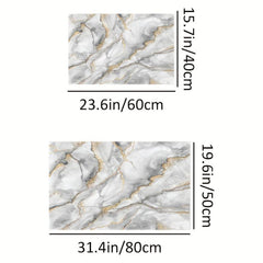 Marble Memory Foam Non-slip Bath Rug Absorbent Bathroom Floor Mat