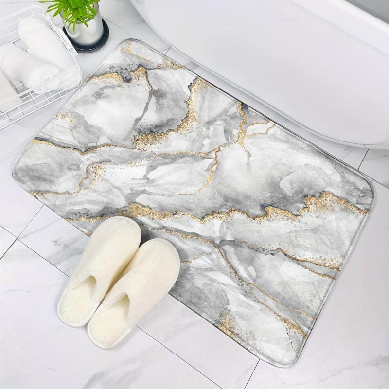 Marble Memory Foam Non-slip Bath Rug Absorbent Bathroom Floor Mat