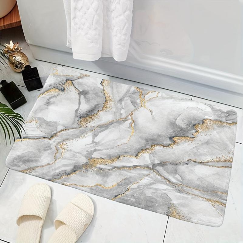 Marble Memory Foam Non-slip Bath Rug Absorbent Bathroom Floor Mat