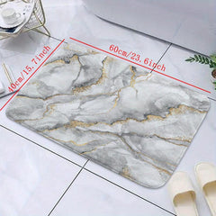Marble Memory Foam Non-slip Bath Rug Absorbent Bathroom Floor Mat