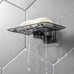 2pcs Wall Mounted Soap Dish Crystal Soap Tray No Punching Soap Holder