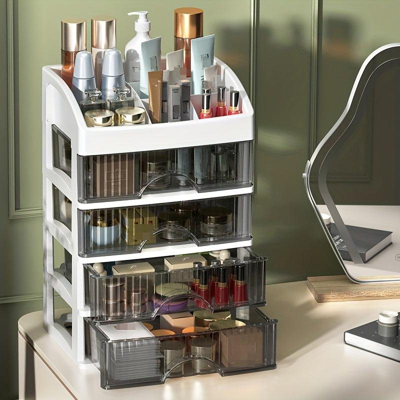 Transparent Desktop Cosmetics Storage Box Dustproof Waterproof Large Capacity