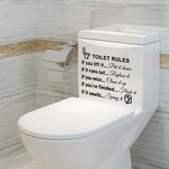 Toilet Rules Vinyl Art Decal DIY Home Decor Sticker
