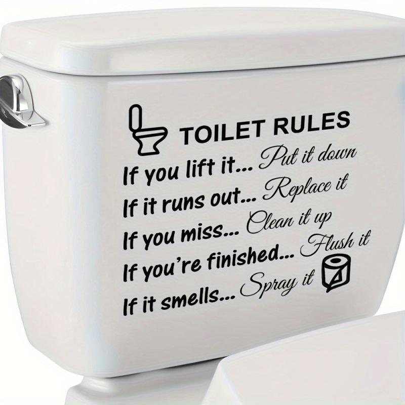 Toilet Rules Vinyl Art Decal DIY Home Decor Sticker