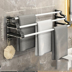 3 Tier Bath Ladder Towel Bar Shower Towel Rack Wall Mounted Holder