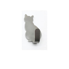 Cat Shape Wall Hooks Stainless Steel Adhesive Key Towel Hook