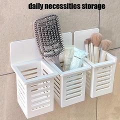 1PC Wall Mounted Storage Comb Shelf Multifunction Toilet Shampoo Lotion Holder