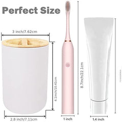 Eco Friendly Bamboo Toothbrush Holder Bathroom Organizer