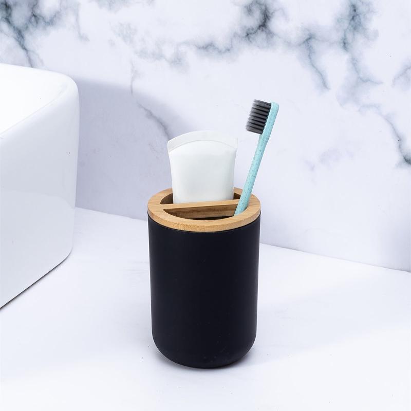 Eco Friendly Bamboo Toothbrush Holder Bathroom Organizer