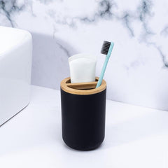 Eco Friendly Bamboo Toothbrush Holder Bathroom Organizer