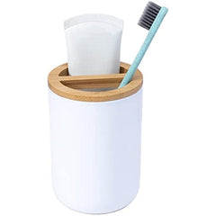Eco Friendly Bamboo Toothbrush Holder Bathroom Organizer
