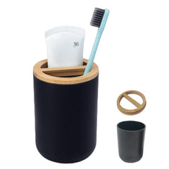 Eco Friendly Bamboo Toothbrush Holder Bathroom Organizer