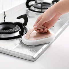 Magic Sponge Wipe Bathtub Brush with Handle for Effortless Cleaning