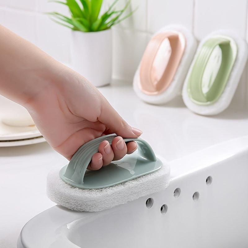 Magic Sponge Wipe Bathtub Brush with Handle for Effortless Cleaning