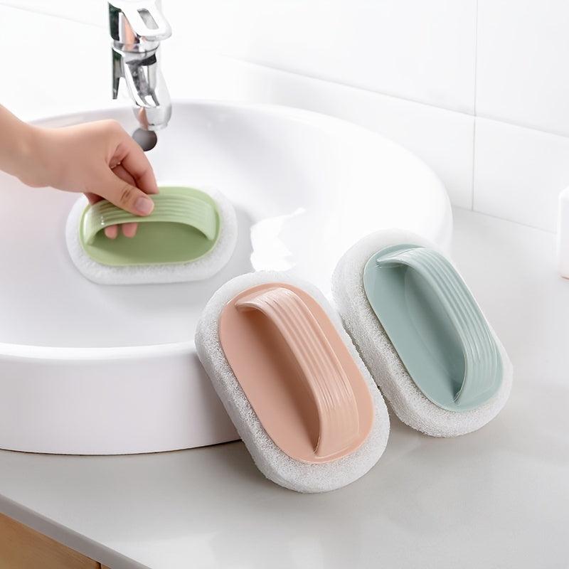 Magic Sponge Wipe Bathtub Brush with Handle for Effortless Cleaning