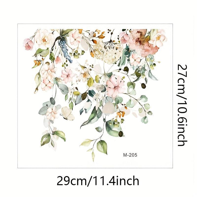 Flower Toilet Sticker Decal Removable Tile Stickers