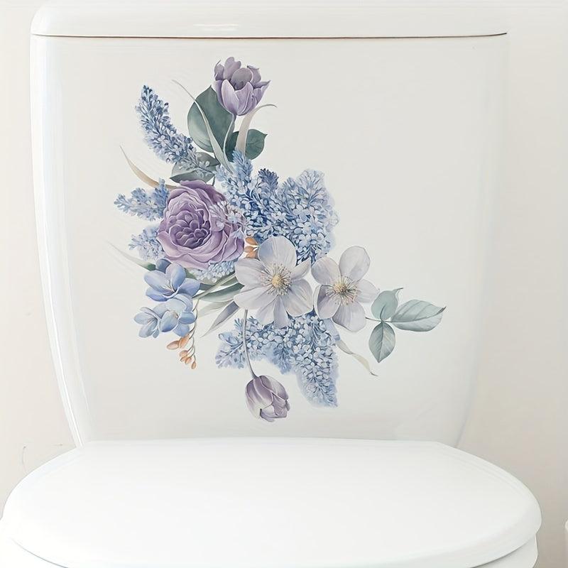Flower Toilet Sticker Decal Removable Tile Stickers