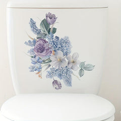 Flower Toilet Sticker Decal Removable Tile Stickers