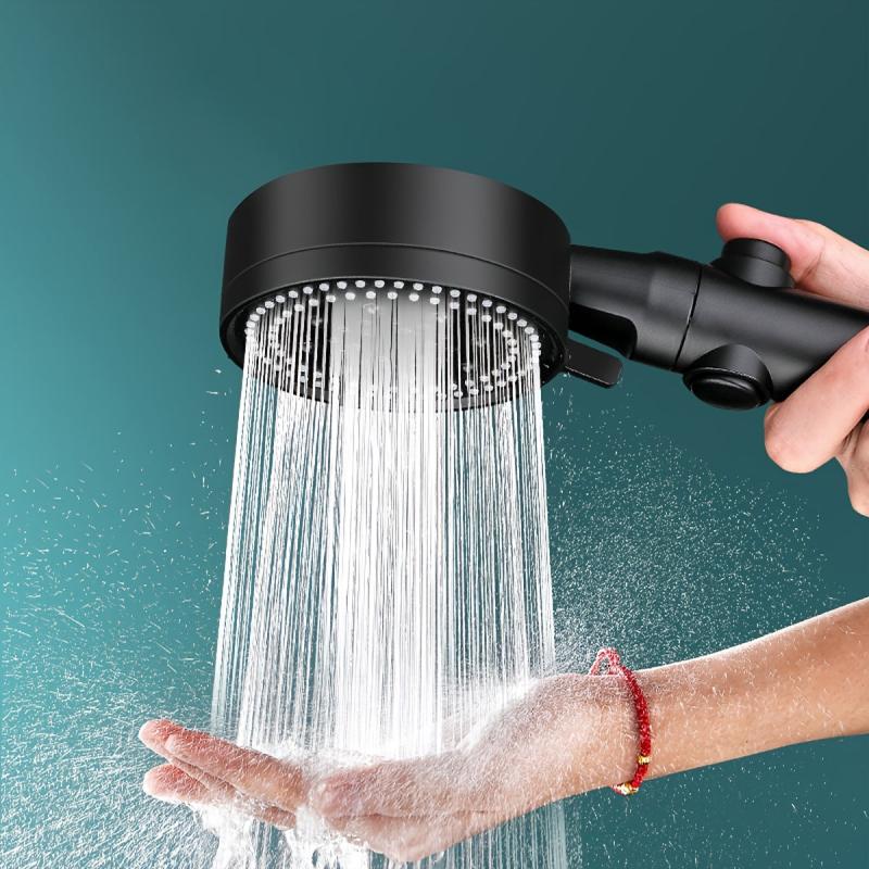 Adjustable High Pressure Shower Head Set with 5 Modes and Wall Mounted Bracket