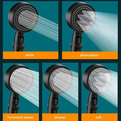 Adjustable High Pressure Shower Head Set with 5 Modes and Wall Mounted Bracket