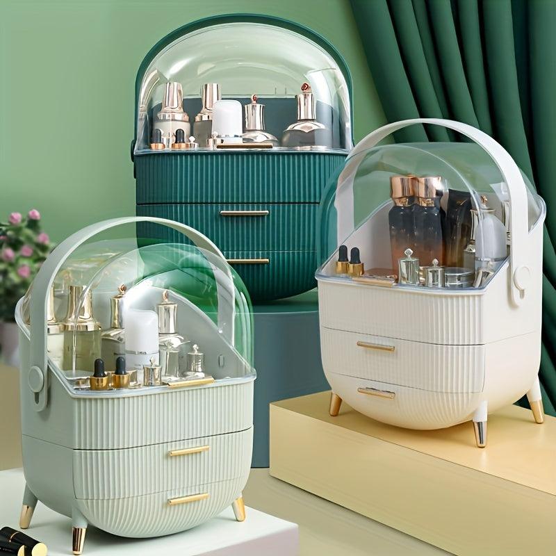 Makeup Drawer Organizer with Brush Holder & Pen Pencil Holder