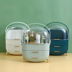 Makeup Drawer Organizer with Brush Holder & Pen Pencil Holder