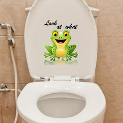 Cute Animal Toilet Lid Decals - Fun Frogs Seat Stickers