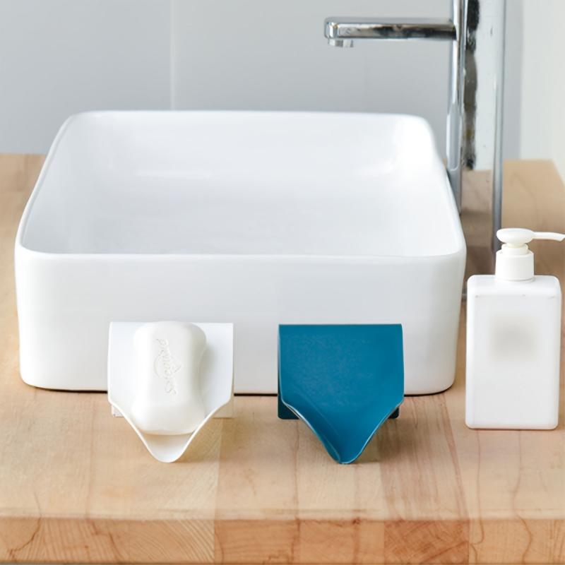 2pcs Bathroom Rack Soap Box Hanger Multifunctional Storage