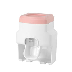 Wall Mounted Toothpaste Dispenser & Toothbrush Hanger