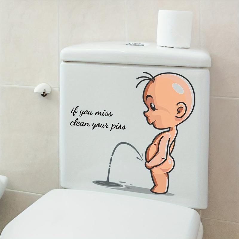 Luminous Villain Toilet Lid Decal Self Adhesive Sticker Bathroom Decor