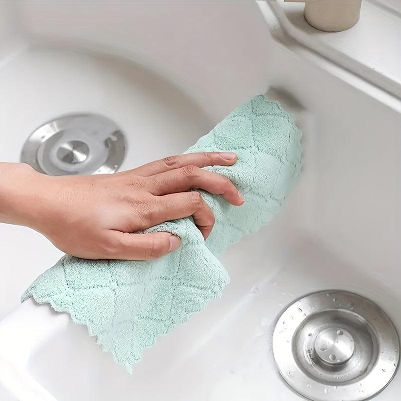 10pcs Reusable Dish Towels Absorbent Household Cleaning Kitchen Towels