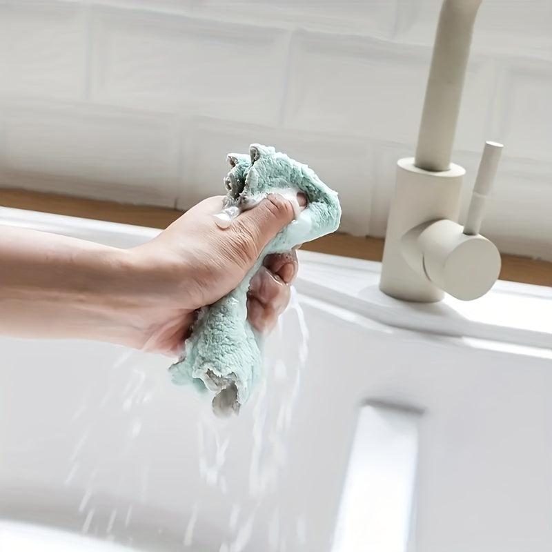 10pcs Reusable Dish Towels Absorbent Household Cleaning Kitchen Towels