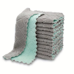 10pcs Reusable Dish Towels Absorbent Household Cleaning Kitchen Towels