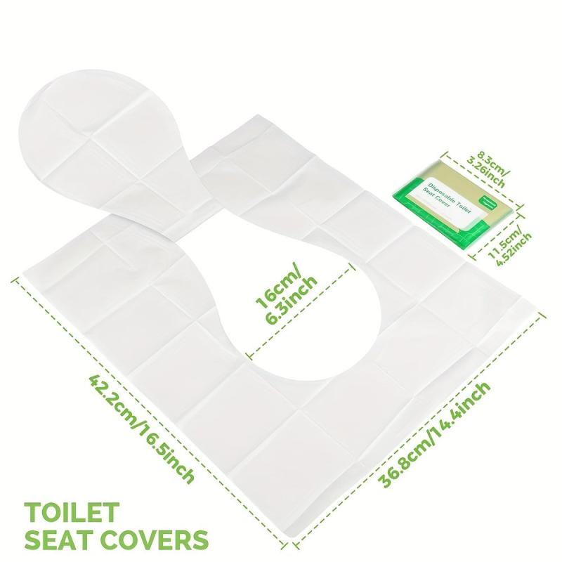 10pcs Disposable Toilet Seat Covers - Travel Flushable Seat Covers