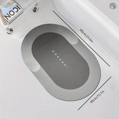 Soft Oval Bath Mat Non-Slip Absorbent Quick Dry Floor Mat