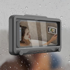 Waterproof Shower Phone Holder Anti Fog Touch Screen Bathroom Mirror Mount