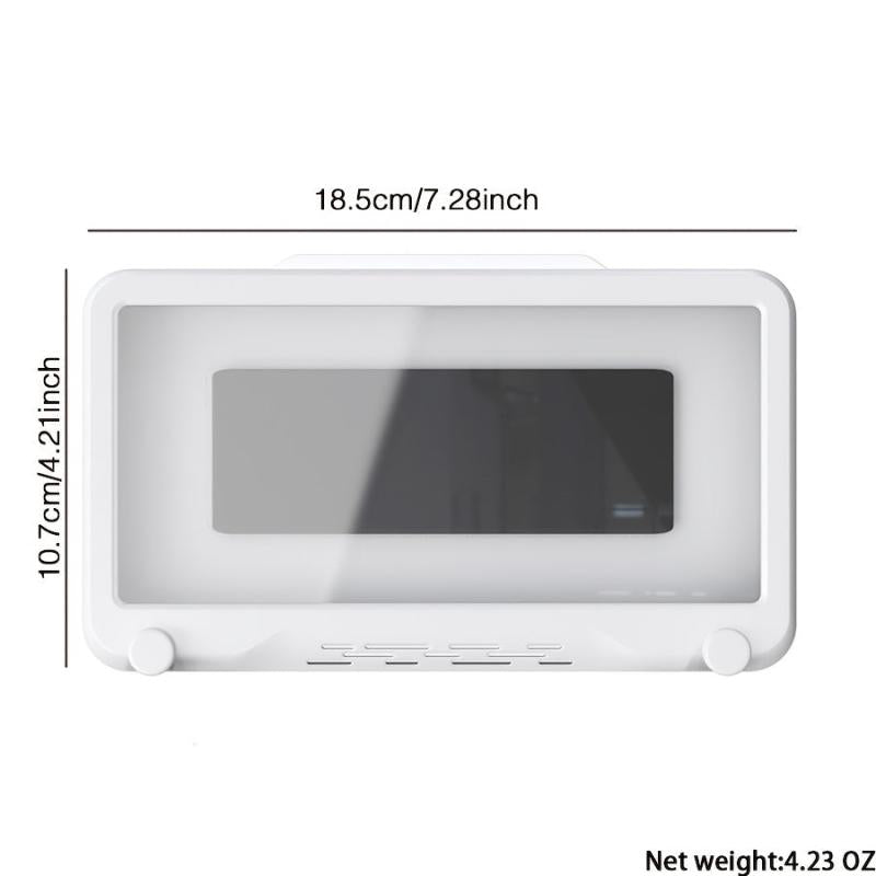 Waterproof Shower Phone Holder Anti Fog Touch Screen Bathroom Mirror Mount