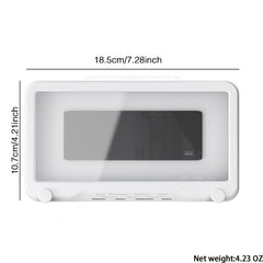 Waterproof Shower Phone Holder Anti Fog Touch Screen Bathroom Mirror Mount