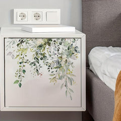 Leaf Pattern Toilet Lid Decal Bathroom Decor Sticker