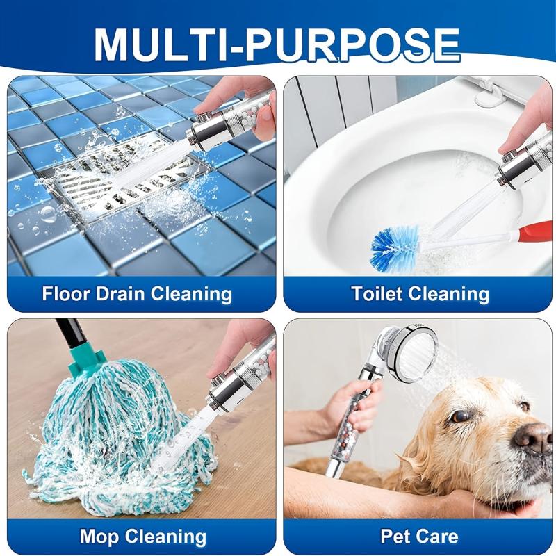 Filtered Shower Head With 4 Settings and Water Saving Feature
