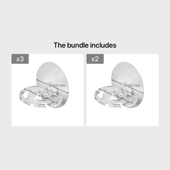 2 pcs Transparent Wall Hanger for Toothbrush and Shaver