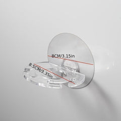 2 pcs Transparent Wall Hanger for Toothbrush and Shaver