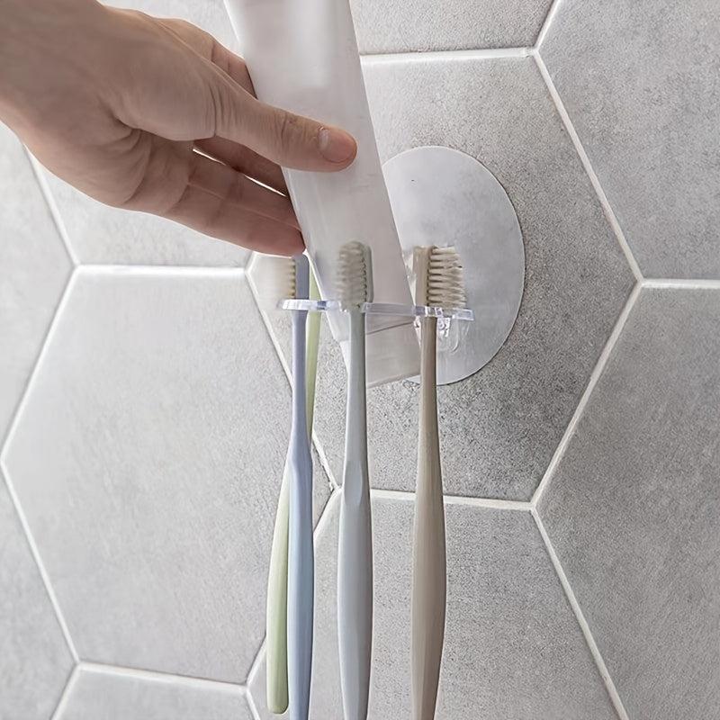 2 pcs Transparent Wall Hanger for Toothbrush and Shaver