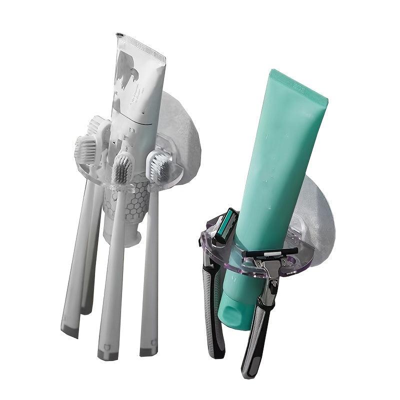 2 pcs Transparent Wall Hanger for Toothbrush and Shaver
