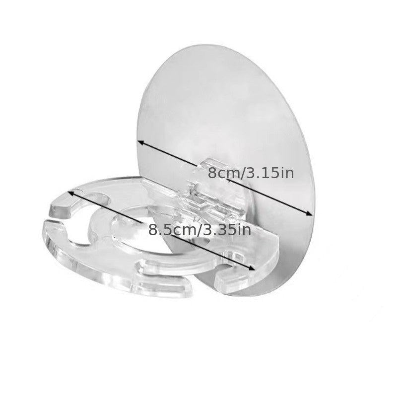 2 pcs Transparent Wall Hanger for Toothbrush and Shaver
