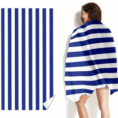 Large Microfiber Beach Towel Stylish Stripe Pattern 59 x 29 5