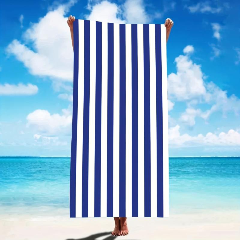 Large Microfiber Beach Towel Stylish Stripe Pattern 59 x 29 5