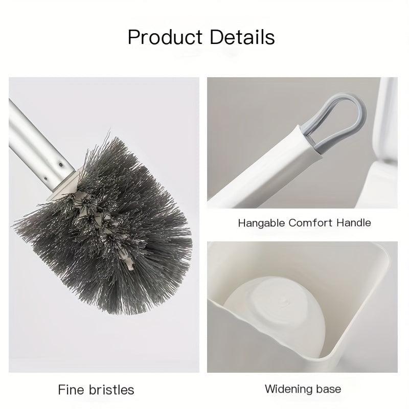 Long Handle Toilet Brush Set with Base Easy Cleaning Tool